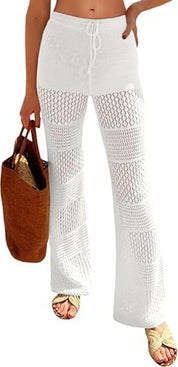Boho Knit High Waist Swim Suit Cover up