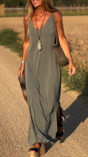 Maxi V-neck Strap Dress