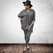 Solid Color Loose Casual set