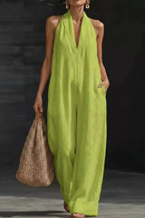 Sleeveless Wide Leg Jumpsuit