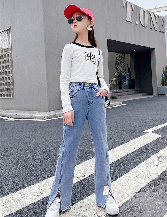 Split Flared Jeans