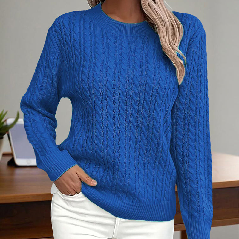 Textured Long Sleeve Crewneck
