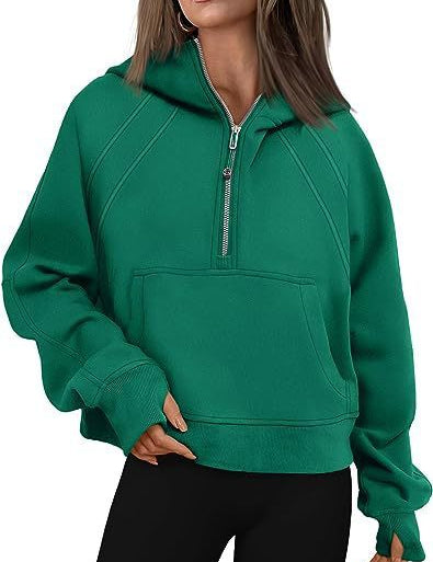 Zipper Hoodies Sweatshirts With Pocket Loose Sport Tops Long Sleeve Pullover Sweaters Winter Fall Outfits Women Clothing