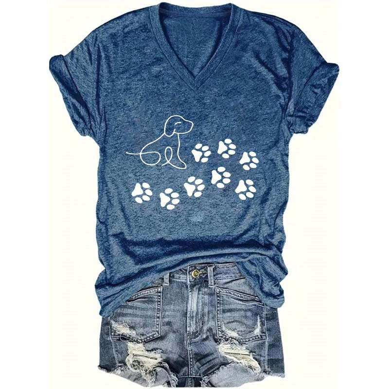 Paw Love V-Neck T-Shirt