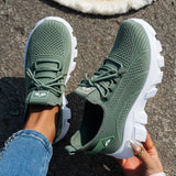 Mesh Lace Up Platform Athletic