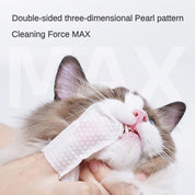 3-in-1 Pet Finger Wet Wipes For Dogs & Cats for Teeth , Eyes, Ears
