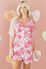 Valentine Heart Shirt and Shorts Pajama Set
