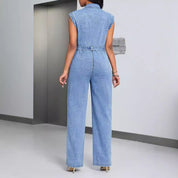 Denim Casual Jumpsuit
