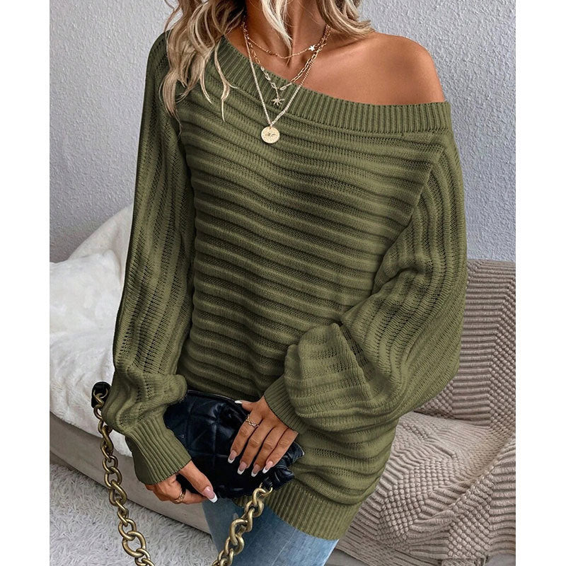 Off Shoulder Batwing Pullover