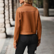 Casual Cropped Casual Jacket
