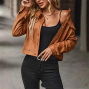 Casual Cropped Casual Jacket