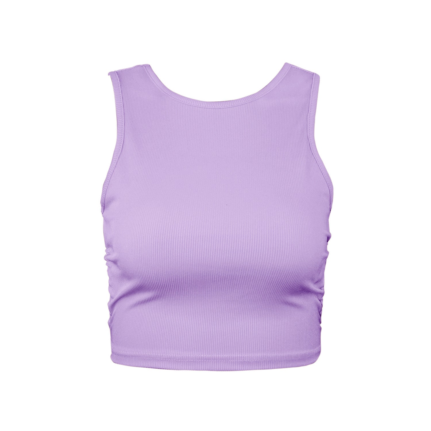 Drawstring Lace Cross Back Tank-top