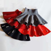 Girl's A- Line Pleated Skirt With Beads