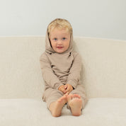 Taupe French Terry Hooded Jogger Set