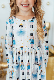 Waltz of the Snowflakes L/S Pocket Twirl Dress