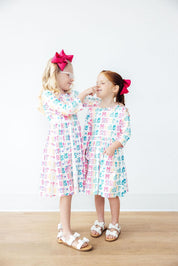 Big Sister 3/4 Sleeve Pocket Twirl Dress