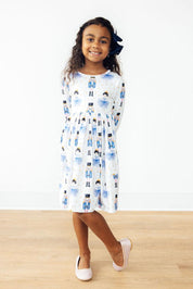 Waltz of the Snowflakes L/S Pocket Twirl Dress