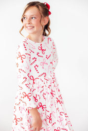 Candy Cane Lane L/S Pocket Twirl Dress
