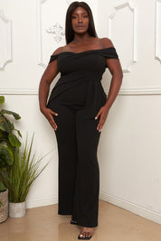 Rory Off The Shoulder Plus Size Jumpsuit