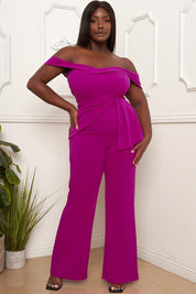 Rory Off The Shoulder Plus Size Jumpsuit