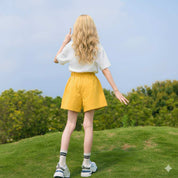 Simple Short Sleeve Shorts Set